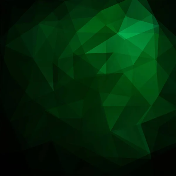 Абстрактный фон состоит из темно-зеленых треугольников. Геометрический дизайн для бизнес-презентаций или веб-рекламы. Векторная иллюстрация — стоковый вектор