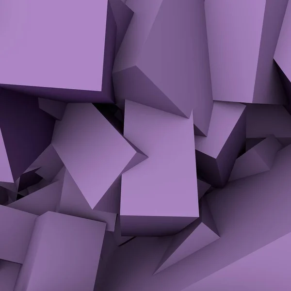 3D geometrik arka plan. Mor, mor renkler.