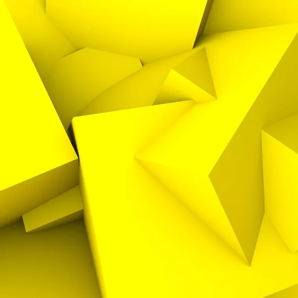 Sfondo geometrico astratto luce 3D. Colore giallo . — Foto Stock