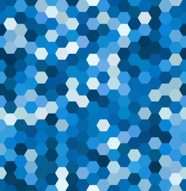 Vektör arka plan mavi, beyaz altıgenler ile. Kumaş ve kağıt veya dekorasyon üzerine yazdırmak için kullanılan.