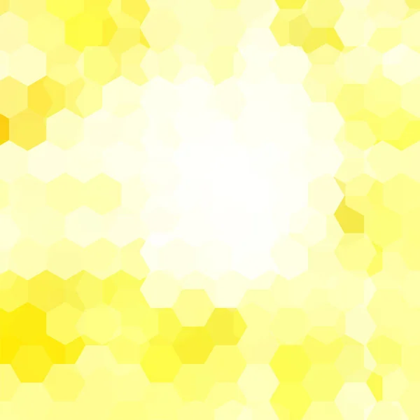 Háttér sárga, fehér hatszögek készült. Tér geometriai alakzatok zeneszerzést. EPS-10. — Stock Vector
