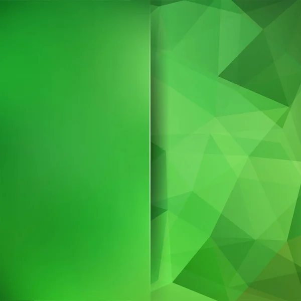Estilo geométrico abstrato fundo verde. Fundo de borrão com vidro. Ilustração vetorial . — Vetor de Stock