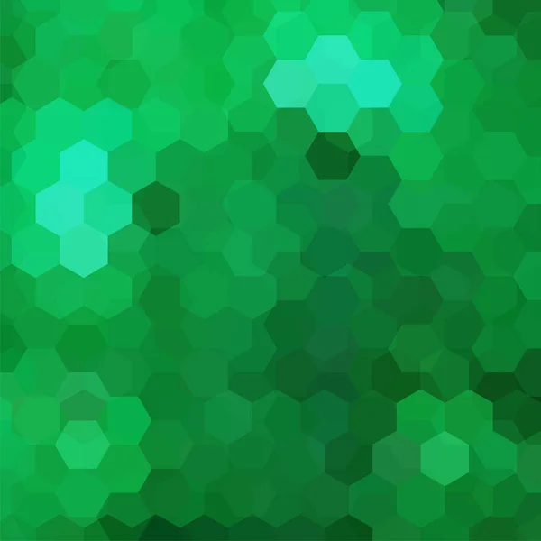 Modèle géométrique, fond vectoriel avec hexagones dans les tons verts. Schéma d'illustration — Image vectorielle