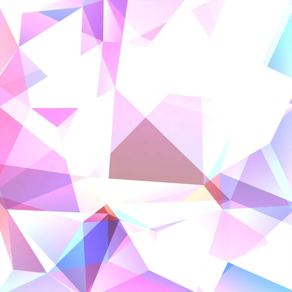 Geometrisches Muster, Polygon-Dreiecke Vektorhintergrund in rosa Tönen. Illustrationsmuster — Stockvektor