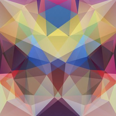 Arka plan bej, kahverengi üçgen yaptı. Geometrik şekiller ile kare kompozisyon. EPS 10