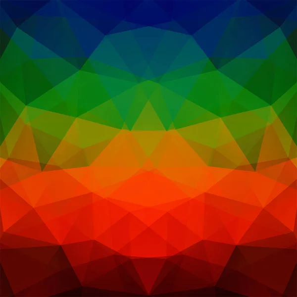 Latar belakang vektor poligonal abstrak. Ilustrasi vektor geometris berwarna. Templat desain kreatif. Hijau, biru, merah, oranye, warna coklat . - Stok Vektor