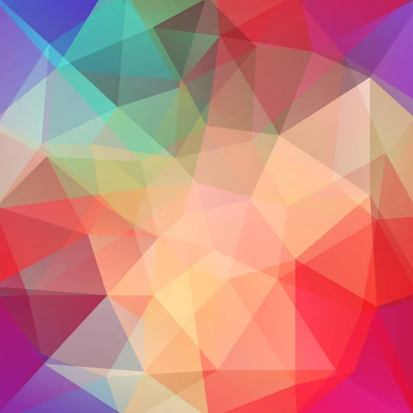 Abstrakter Mosaikhintergrund. Dreieck geometrischer Hintergrund. Designelemente. Vektorillustration. rot, beige, orange, grün, lila Farben. — Stockvektor