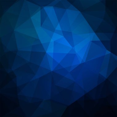 Geometrik desen, çokgen üçgen koyu mavi tonları arka planda vektör. İllüstrasyon model