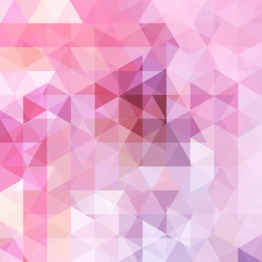Üçgenler ile soyut vektör arka plan. Pastel pembe geometrik vektör çizim. Yaratıcı tasarım şablonu.