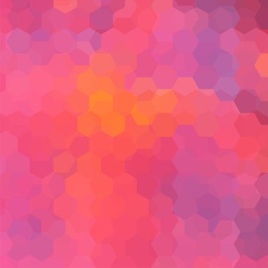 Arka plan pembe altıgenler yaptı. Geometrik şekiller ile kare kompozisyon. EPS 10