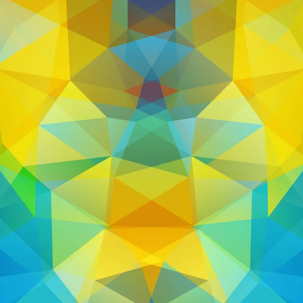Latar belakang bergaya geometris abstrak yang penuh warna. Vektor ilustrasi. Kuning, warna biru . - Stok Vektor