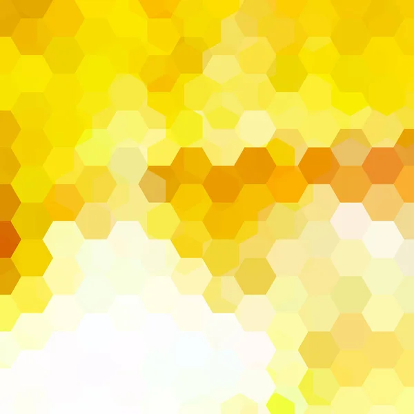 Abstracte zeshoeken vector achtergrond. Gele geometrische vectorillustratie. Creatieve ontwerpsjabloon. — Stockvector
