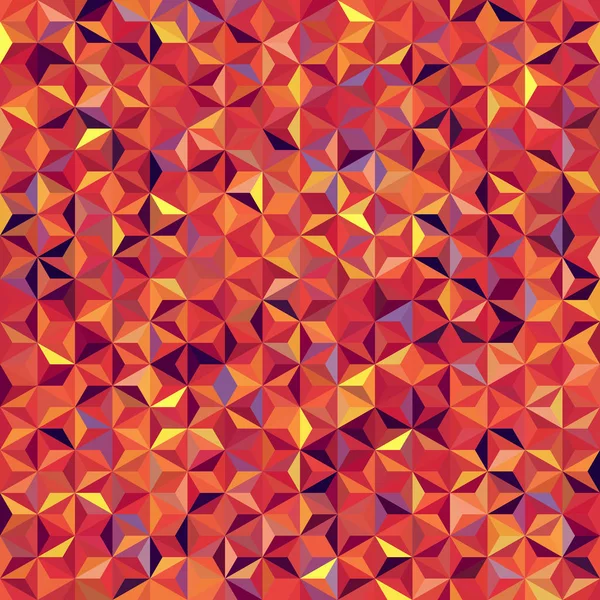 Vector seamless abstract background for design with red, orange triangles. Vector illustration — Stock Vector