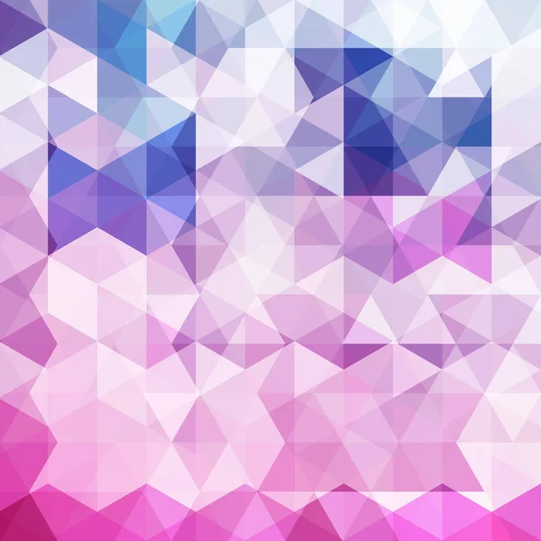 Fond composé de triangles roses, blancs, violets, bleus. Composition carrée aux formes géométriques. Eps 10 — Image vectorielle