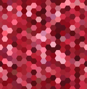 Kırmızı altıgenler oluşan sorunsuz arka plan. İş sunumları veya web şablonu afiş afiş için geometrik tasarım. Vektör çizim