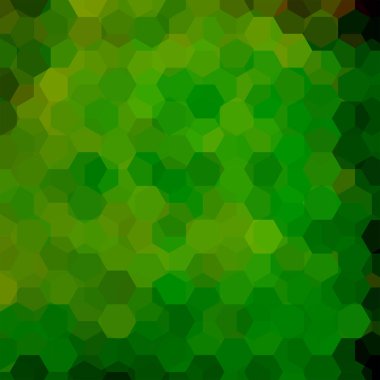 Geometrik desen vektör arka plan altıgenler yeşil tonlarda ile. İllüstrasyon model