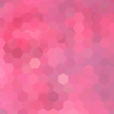 Geometrik desen vektör arka plan ile altıgenler pembe tonlarında. İllüstrasyon model