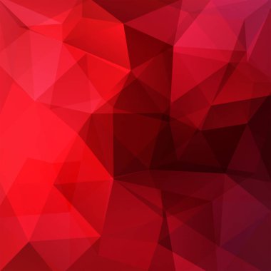 Geometrik desen, kırmızı tonlarda çokgen üçgen vektör arkaplanı. Görüntü düzeni