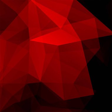 Arka plan kırmızı, Siyah üçgen oluşan. İş sunumları veya web şablonu afiş afiş için geometrik tasarım. Vektör çizim