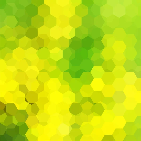 Fondo abstracto compuesto de hexágonos amarillos y verdes. Diseño geométrico para presentaciones de negocios o volante de banner de plantilla web. Ilustración vectorial — Archivo Imágenes Vectoriales