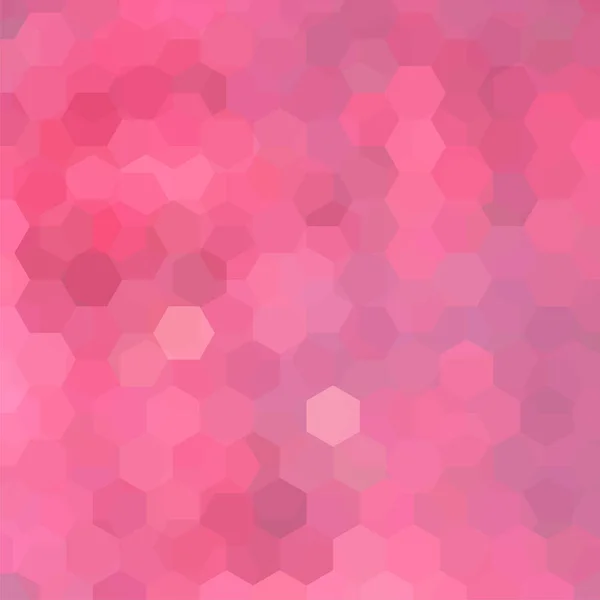 Padrão geométrico, fundo vetorial com hexágonos em tons rosa. Padrão de ilustração —  Vetores de Stock