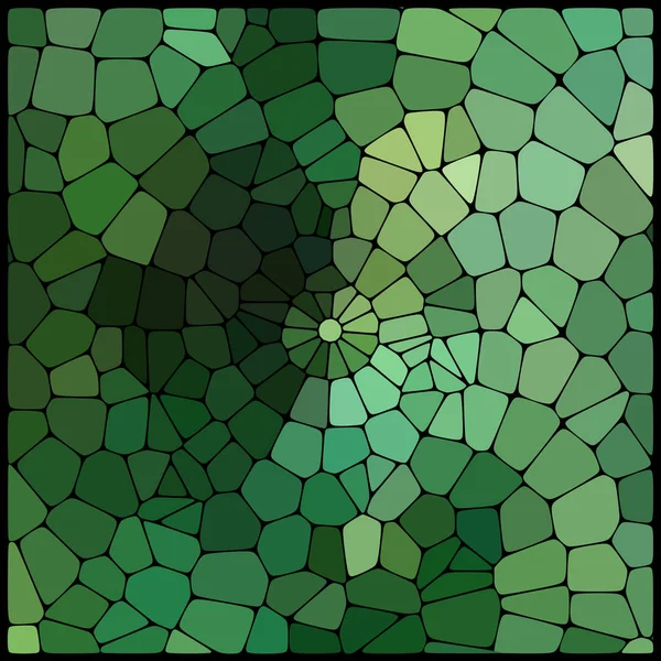 Abstract mozaïek patroon bestaande uit groene geometrische elementen van verschillende maten en kleuren. Vectorillustratie. — Stockvector