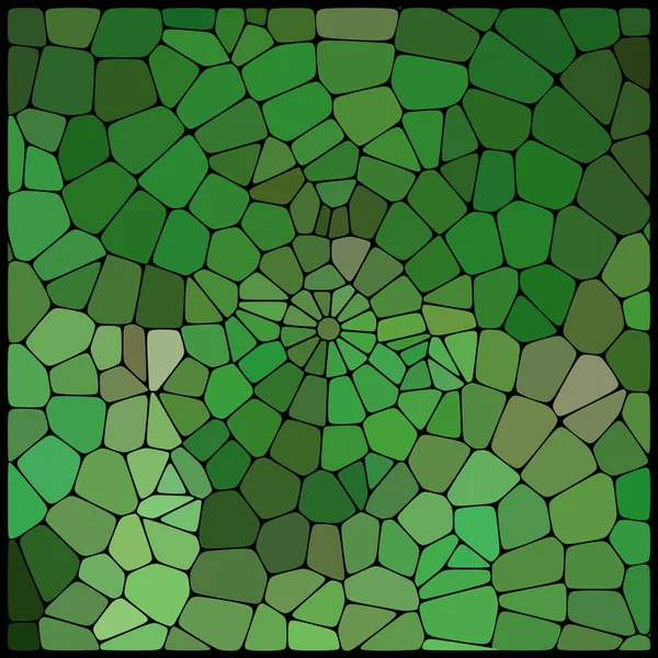 Abstrakta mosaikmönster bestående av grön, grå geometriska element av olika storlekar och färger. Vektorillustration. — Stock vektor