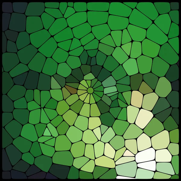 Abstracte groene mozaïek patroon. Abstracte achtergrond bestaande uit elementen van verschillende shapes die zijn gerangschikt in de stijl van een mozaïek. Vectorillustratie. — Stockvector