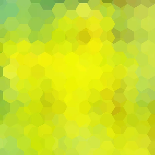 Hintergrund aus gelben, grünen geometrischen Formen. Grünes Mosaikmuster. Vektor eps 10. Vektor-Abbildung — Stockvektor
