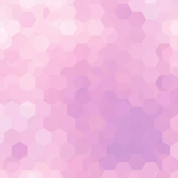 Fondo hecho de hexágonos rosados pastel. Composición cuadrada con formas geométricas. Eps 10 — Vector de stock