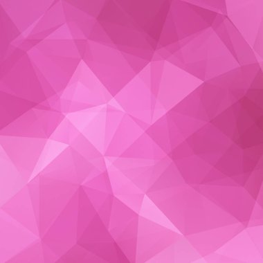 Geometrik desen, çokgen üçgenler pembe tonları arka planda vektör. İllüstrasyon model