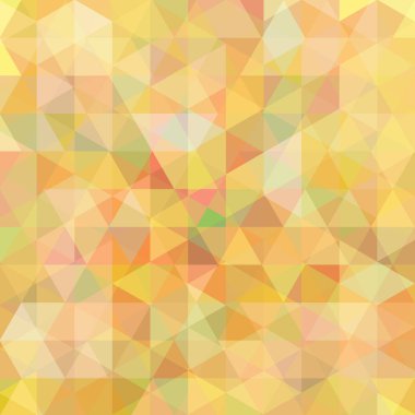 Soyut vektör arka plan sarı, turuncu, bej renkli üçgenler ile. Geometrik vektör çizim ışık. Yaratıcı tasarım şablonu.