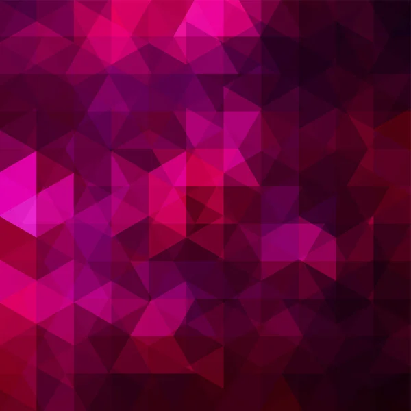 Achtergrond gemaakt van roze, paarse driehoeken. Vierkante samenstelling met geometrische vormen. EPS-10 — Stockvector