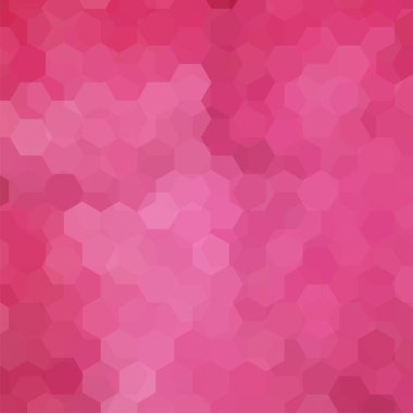 Geometrik şekillerin arka planı. Pembe mozaik desen. Vektör EPS 10. Vektör illüstrasyonu