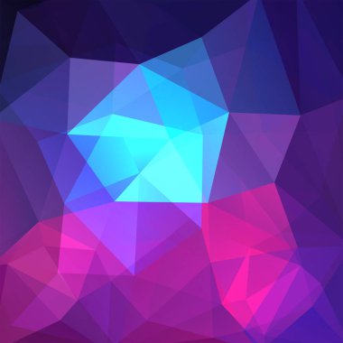 Soyut poligonal vektör arka plan. Geometrik vektör çizim. Yaratıcı tasarım şablonu. Pembe, mavi renkler.