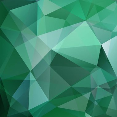 Soyut yeşil mozaik arka plan. Üçgen geometrik arka plan. Tasarım öğeleri. Vektör çizim