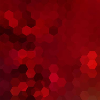 Geometrik şekillerin arka planı. Kırmızı mozaik desen. Vektör EPS 10. Vektör illüstrasyonu