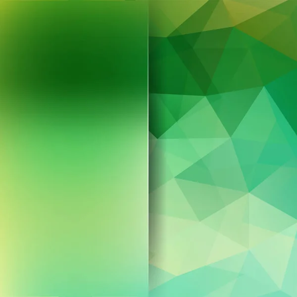 Abstract groene mozaïek achtergrond. Vervagen achtergrond. Driehoek geometrische achtergrond. Ontwerpelementen. Vectorillustratie — Stockvector