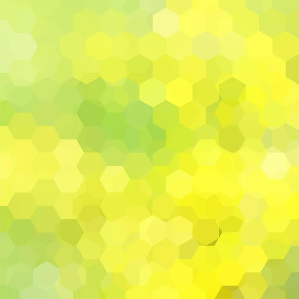 Abstrakt bakgrund bestående av gult, grönt hexagoner. Geometriska design för företagspresentationer eller web mall för banner flyer. Vektorillustration — Stock vektor