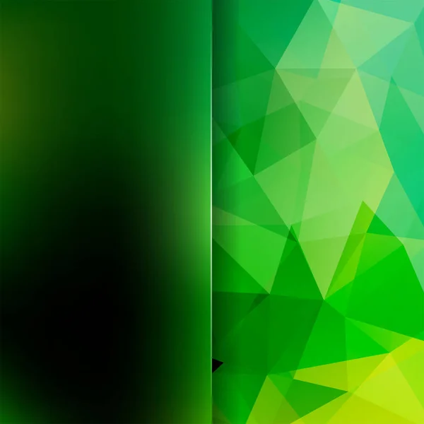 Estilo geométrico abstrato fundo verde. Fundo de borrão com vidro. Ilustração vetorial — Vetor de Stock