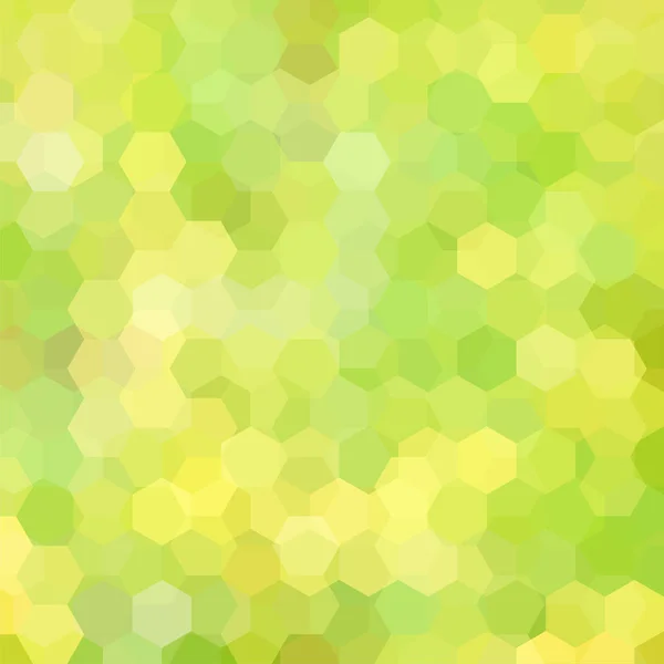 黄色、緑の幾何学的図形の背景。緑のモザイク パターン。ベクター Eps 10。ベクトル図 — ストックベクタ