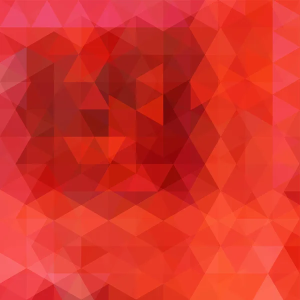 Fondo abstracto compuesto de triángulos rojos y anaranjados. Diseño geométrico para presentaciones de negocios o volante de banner de plantilla web. Ilustración vectorial — Archivo Imágenes Vectoriales