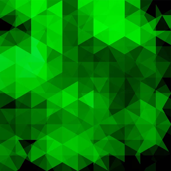 Abstract vector background with green, black triangles. Geometric vector illustration. Creative design template. — Stock Vector