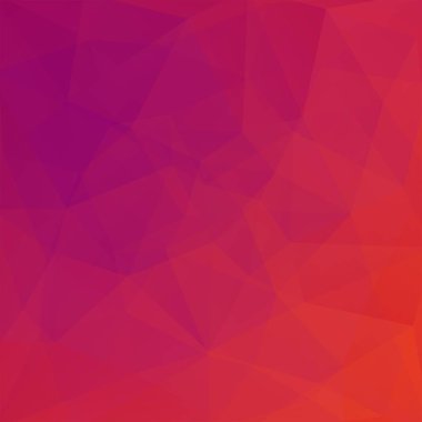 Turuncu, mor üçgenler oluşan arka plan. İş sunumları veya web şablonu afiş afiş için geometrik tasarım. Vektör çizim