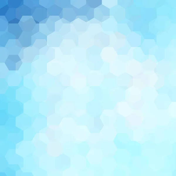 Patrón geométrico, fondo vectorial con hexágonos en tonos azules. Patrón de ilustración — Archivo Imágenes Vectoriales