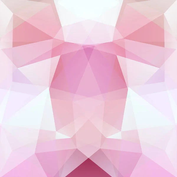 Abstract mozaïek achtergrond. Driehoek geometrische achtergrond. Ontwerpelementen. Vectorillustratie. Roze, witte kleuren. — Stockvector