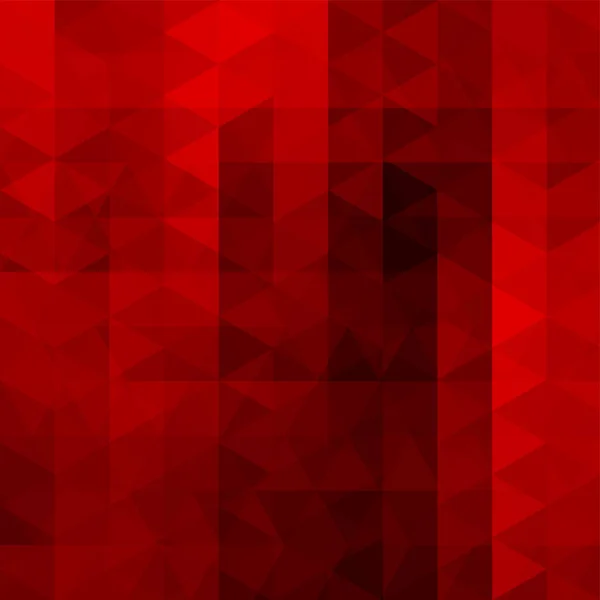 Patrón geométrico, triángulos vector fondo en tonos rojos. Patrón de ilustración — Vector de stock