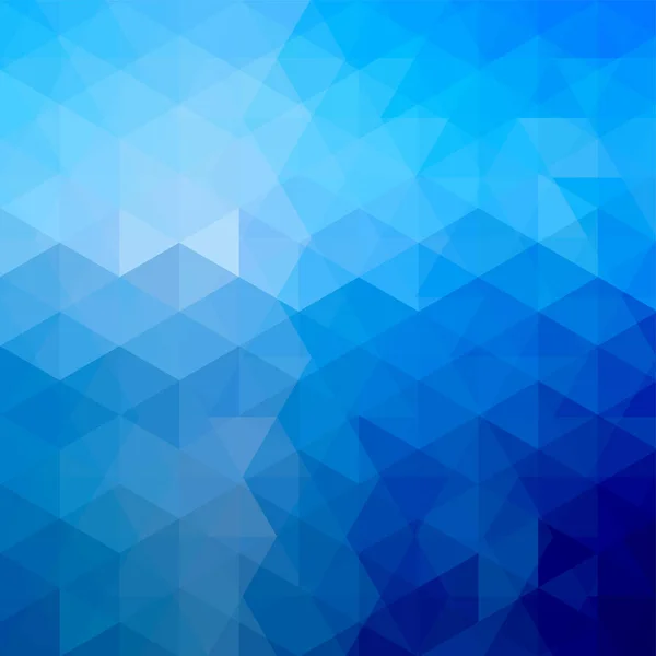 Patrón geométrico, triángulos vector fondo en tonos azules — Vector de stock