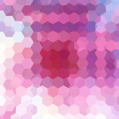 Geometrik şekillerin arka planı. Pembe mozaik desen. Vektör EPS 10. Vektör illüstrasyonu