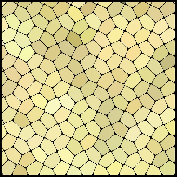 Sfondo astratto costituito da forme geometriche gialle, beige con spessi bordi neri, illustrazione vettoriale . — Vettoriale Stock